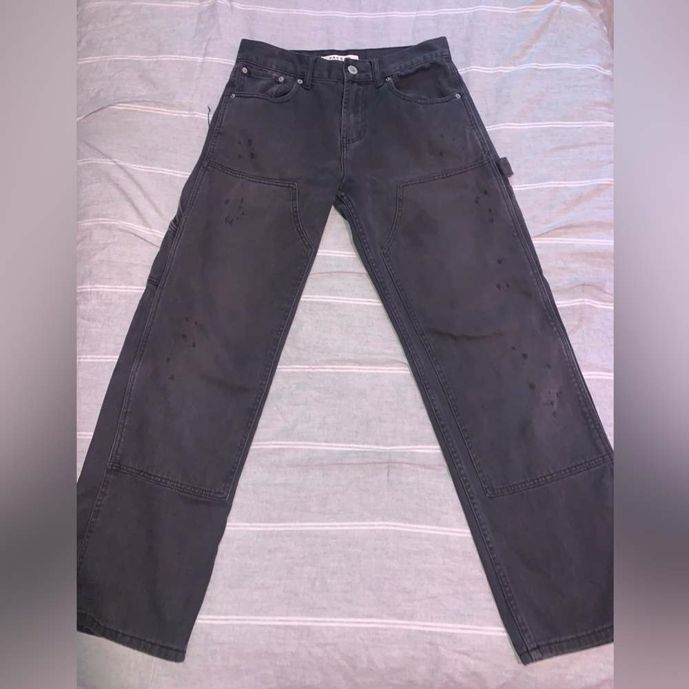 Double knee PacSun jeans all black baggy fit